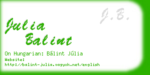 julia balint business card
